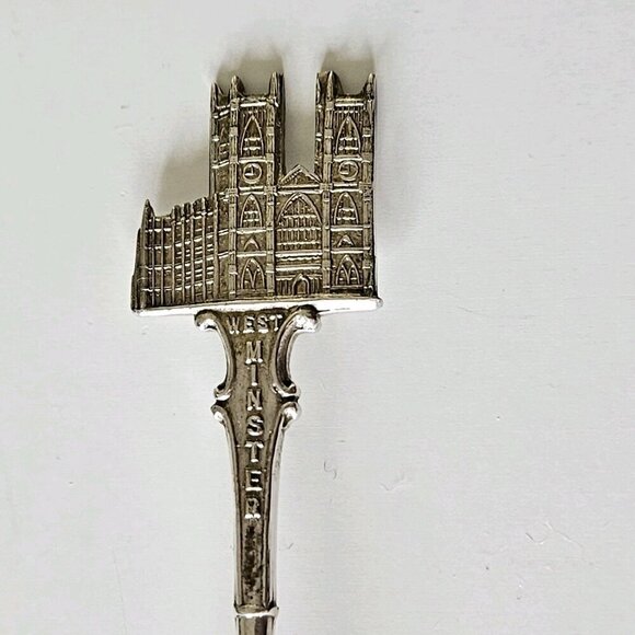 Vintage 1960s Souvenir Collectible Spoons Lot Of Six Westminster Abbey Countries - Picture 15 of 16